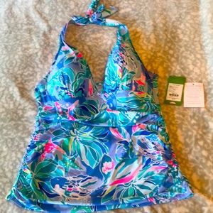 Lilly new with tags halter swim top. Sz 12